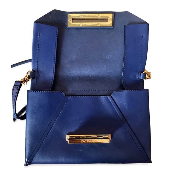 Zac Zac Posen Blue Leather Small Crossbody Bag - Picture 6 of 14
